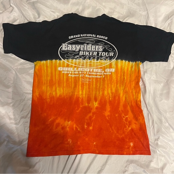 Vintage T - Shirt Easyriders Men’s L Flame Tie Dye Logo y2k - Picture 2 of 8
